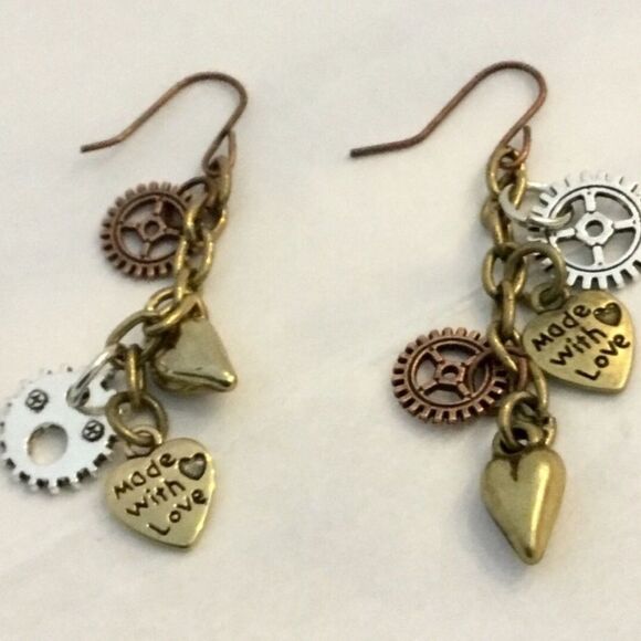 NEW Mix Metal Hanging Earrings Steampunk Jewelry - Picture 1 of 5